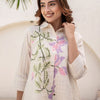 Indyancart IE Women Floral Printed Regular Pure Cotton Kurti with Trousers