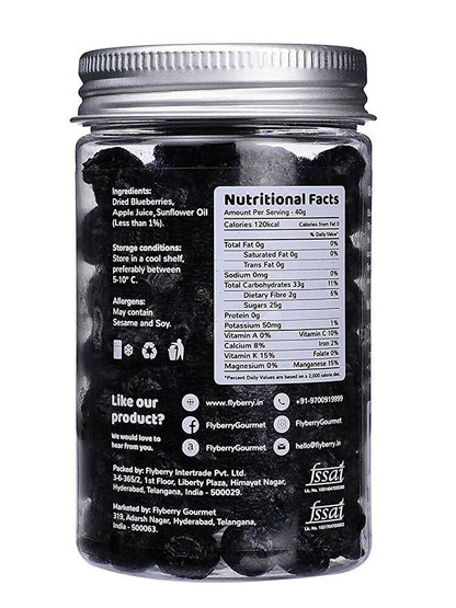 Flyberry Gourmet Dried Bold Blueberries - Indyancart