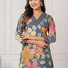 Dhiyona IE Women Floral Printed Regular Pure Cotton Kurta with Trouser