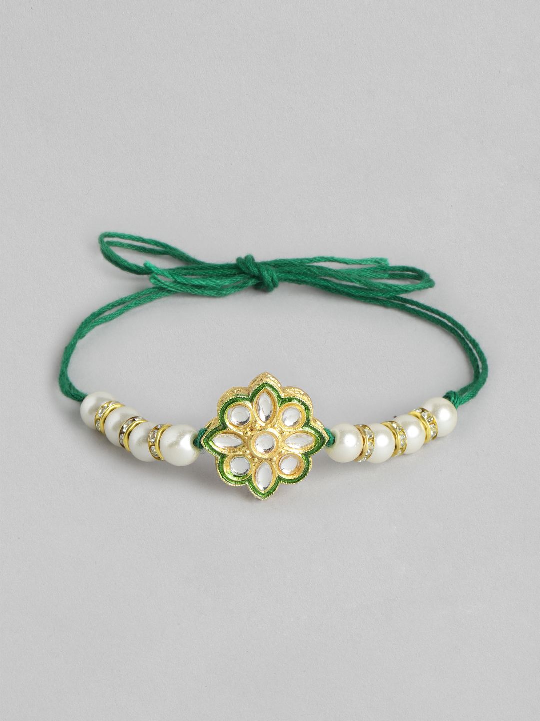 Anouk Unisex Set of 2 Beaded Bhai Bhabhi Rakhis With Roli & Chawal