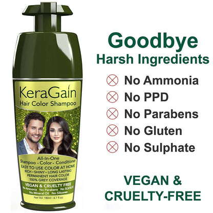 KeraGain Hair Color Shampoo - Indyancart