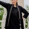Dhiyona IE Women Round Neck Pure Cotton Straight Kurta with Palazzos With Jacket