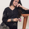 Dhiyona IE Printed V-Neck Pure Cotton Tunic With Trousers