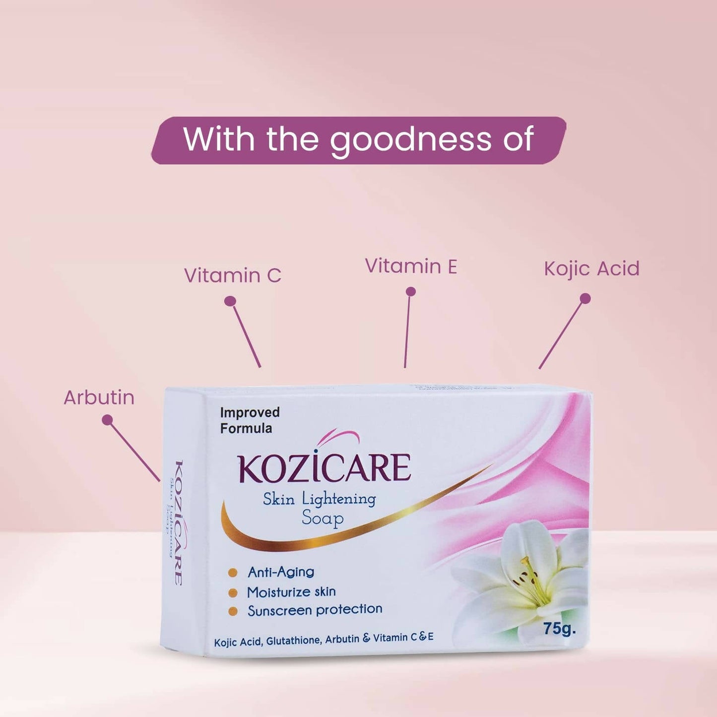 Healthvit Kozicare Skin Lightening Soap - Indyancart