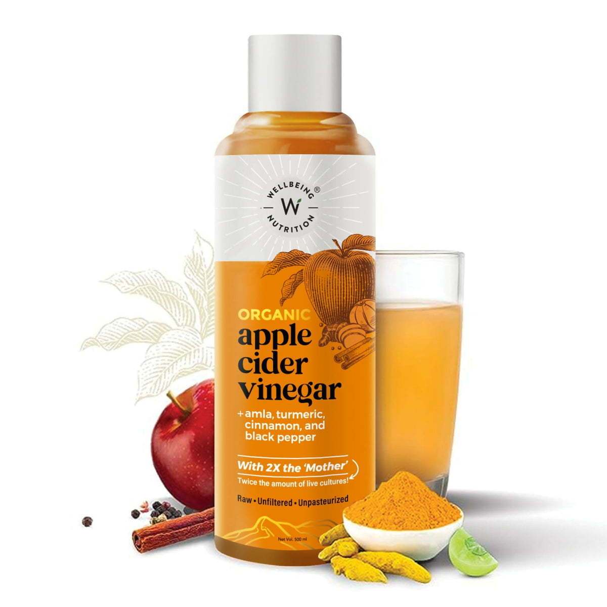 Wellbeing Nutrition Glow Korean Marine Collagen Peptides & Organic Apple Cider Vinegar with 2X Mother Combo