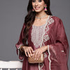 Dhiyona IE Women Ethnic Motifs Embroidered Kurta with Trousers & Dupatta