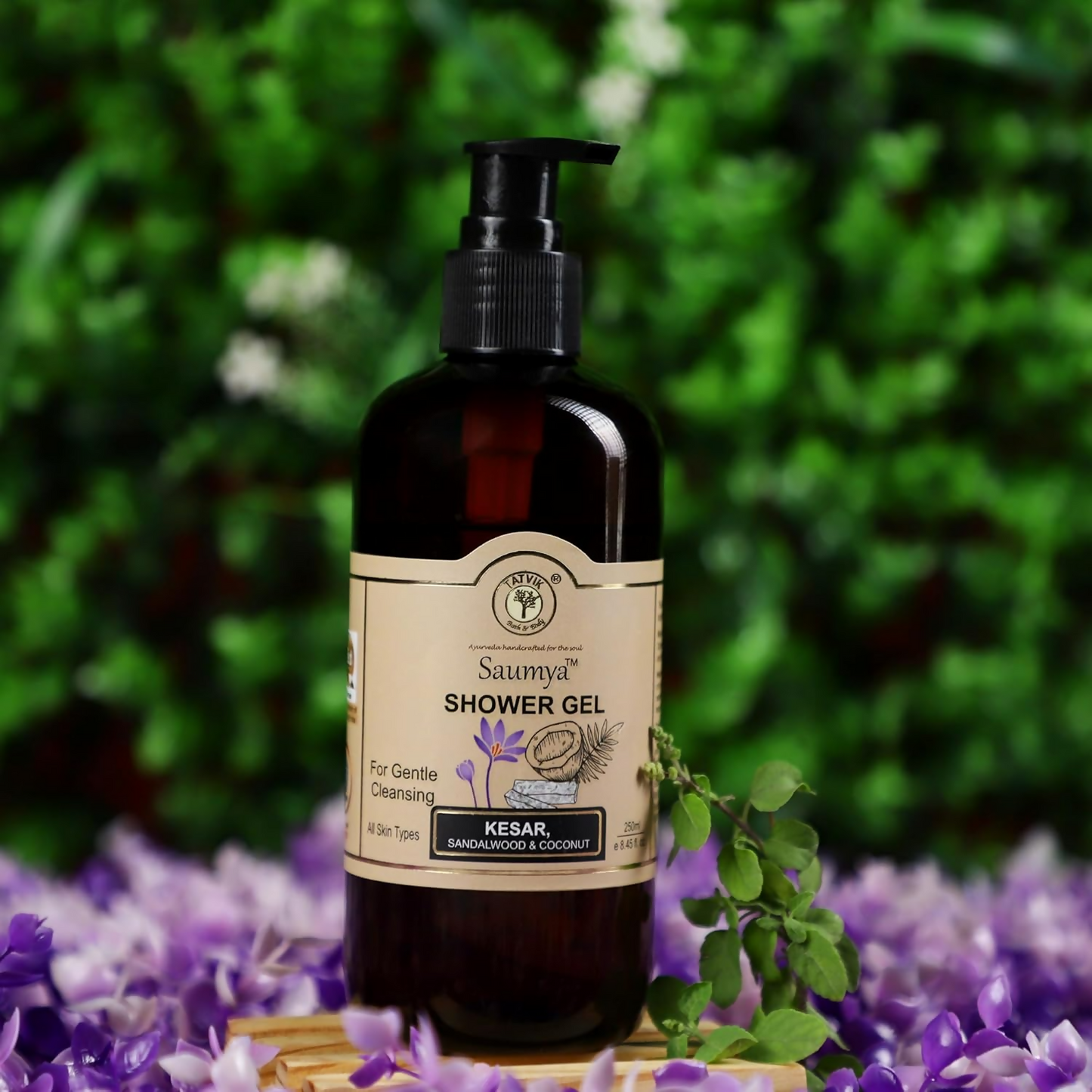 Tatvik Ayurveda Saumya Shower Gel (Sandalwood, Kesar & Coconut)