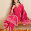 Dhiyona IE Women Ethnic Motifs Printed Regular Beads and Stones Pure Cotton Kurta with Trousers & With Dupatta