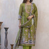 Dhiyona SN Women's Floral Printed Keyhole Neck Muslin Straight Kurta With Trouser & Dupatta