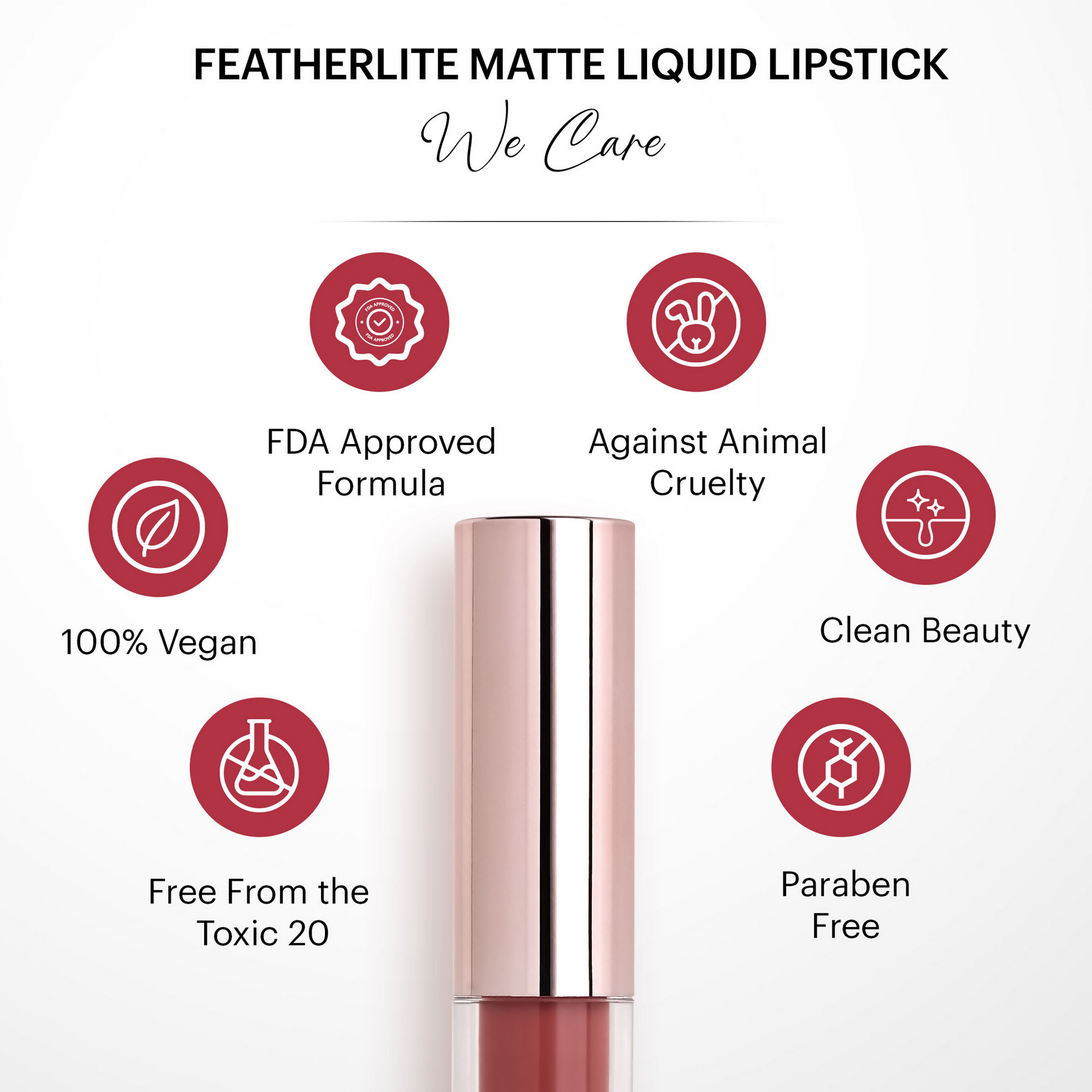Parul Garg Beauty Featherlite Matte Liquid Lipstick in Passion 44, with a smooth, matte finish and vibrant color.