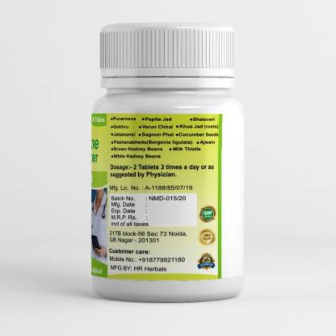 Zyrex Ayurveda Creatinine Reducer Ayurvedic tablets in a blister pack, designed to support kidney health and reduce creatinine levels.