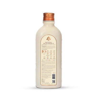 Baby Forest Nanhi Champi Baby Hair Oil bottle with label, showing the natural herbal formula for baby hair care.