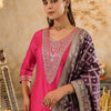 Dhiyona IE Embroidered Sequinned Kurta With Trousers & Dupatta