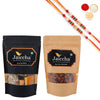 Ghasitaram Assorted Bites, Peri Peri Almonds With 2 Pearl Beads Rakhis