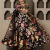Dhiyona SN Women's Floral Printed Pure Cotton Anarkali Kurta with Palazzo & Dupatta