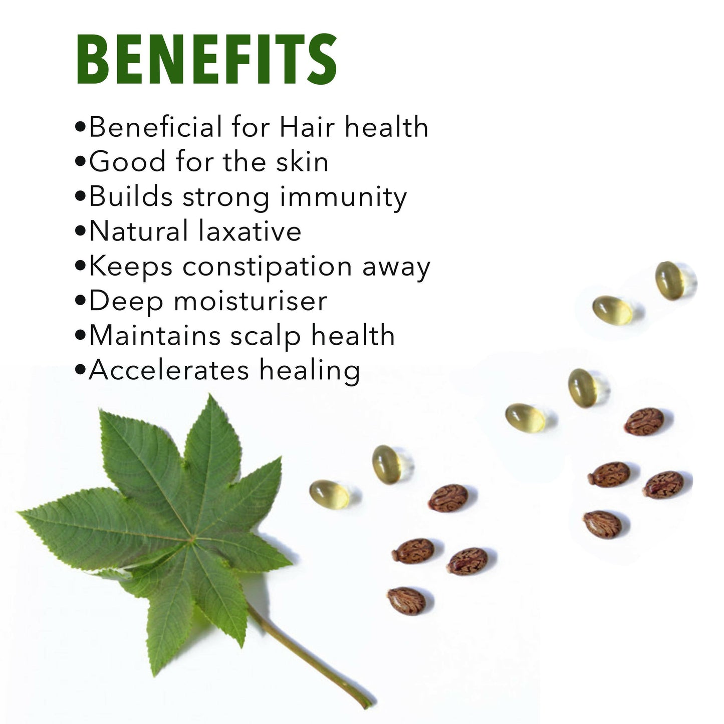 Nutriorg Castor Oil Soft Gel Capsules - Indyancart