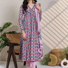 Indyancart IE Women Floral Printed Empire Pure Cotton Kurta with Trousers & With Dupatta