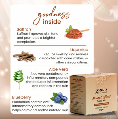 Globus Naturals Illuminating Bridal Glow 6 Step Facial Kit