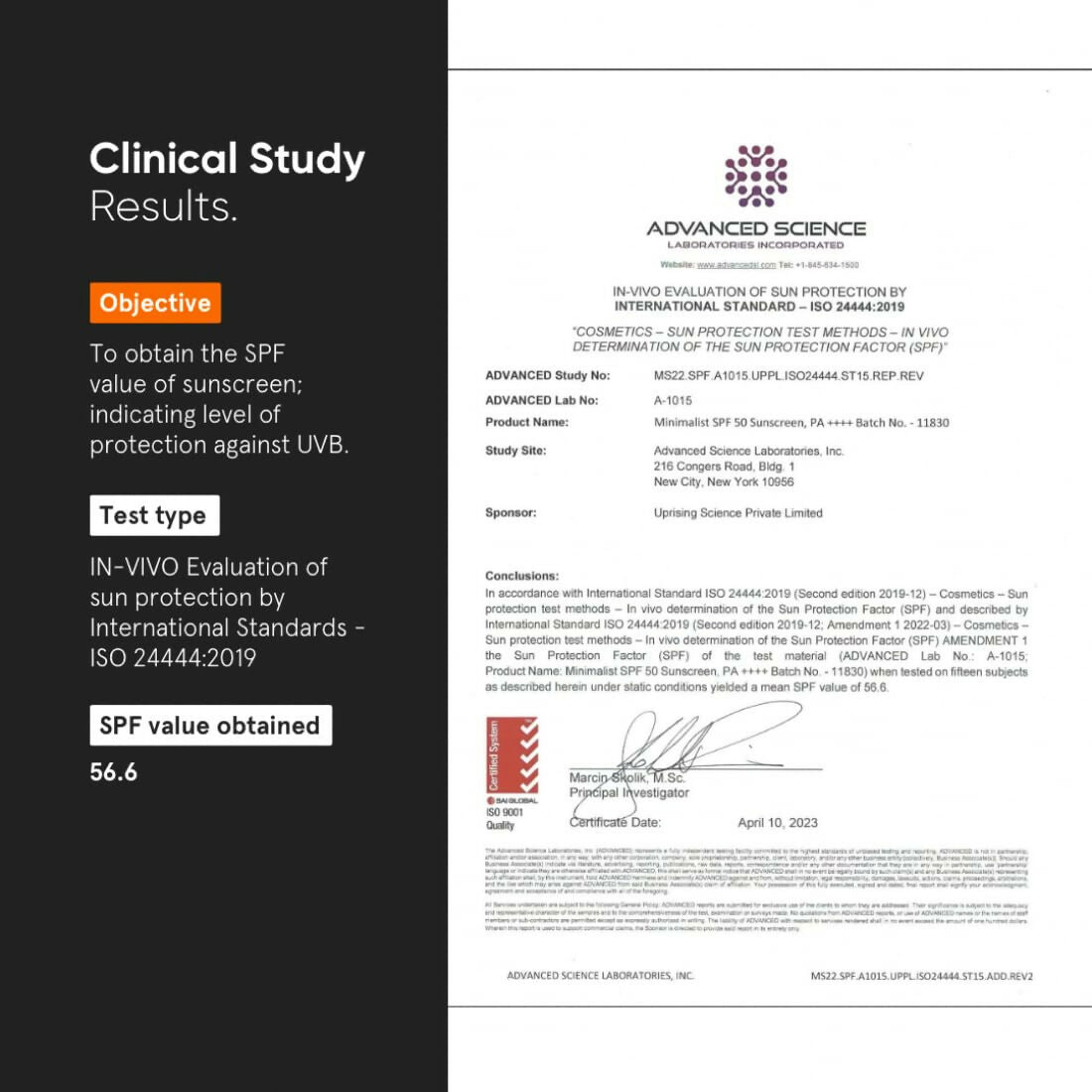 Minimalist Sunscreen SPF 50 PA++++ With Multi-Vitamin For Reducing Photoaging & No White Cast - Indyancart