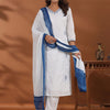 Dhiyona IE Women Ethnic Motifs Embroidered Regular Thread Work Pure Cotton Kurta with Trousers & With Dupatta