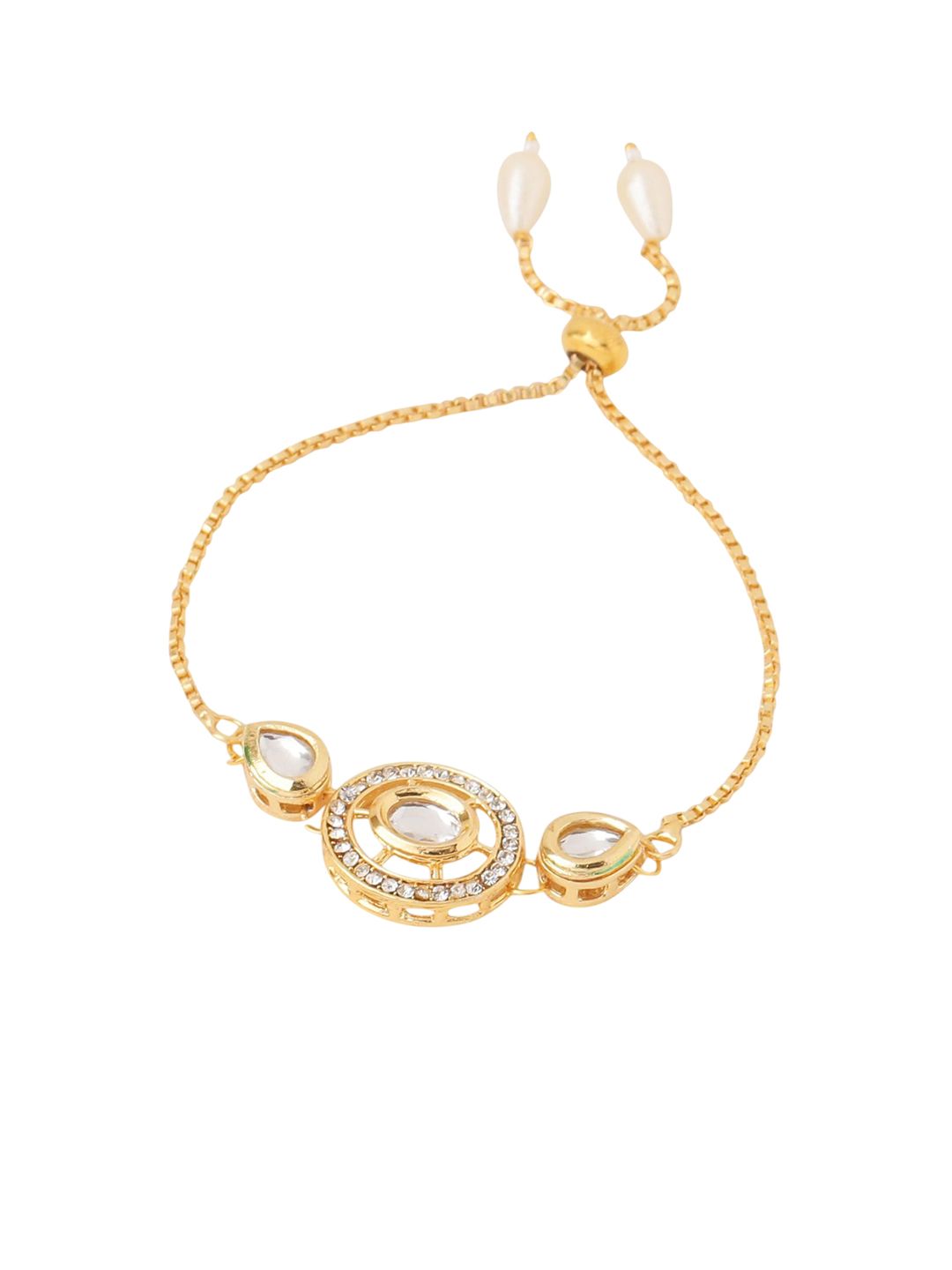 Anouk Kundan Studded & Beaded Bhaiya Bhabhi Rakhis With Roli Chawal