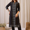 Dhiyona IE Ethnic Motifs Printed Mandarin Collar Pure Cotton Straight Kurta & Trousers