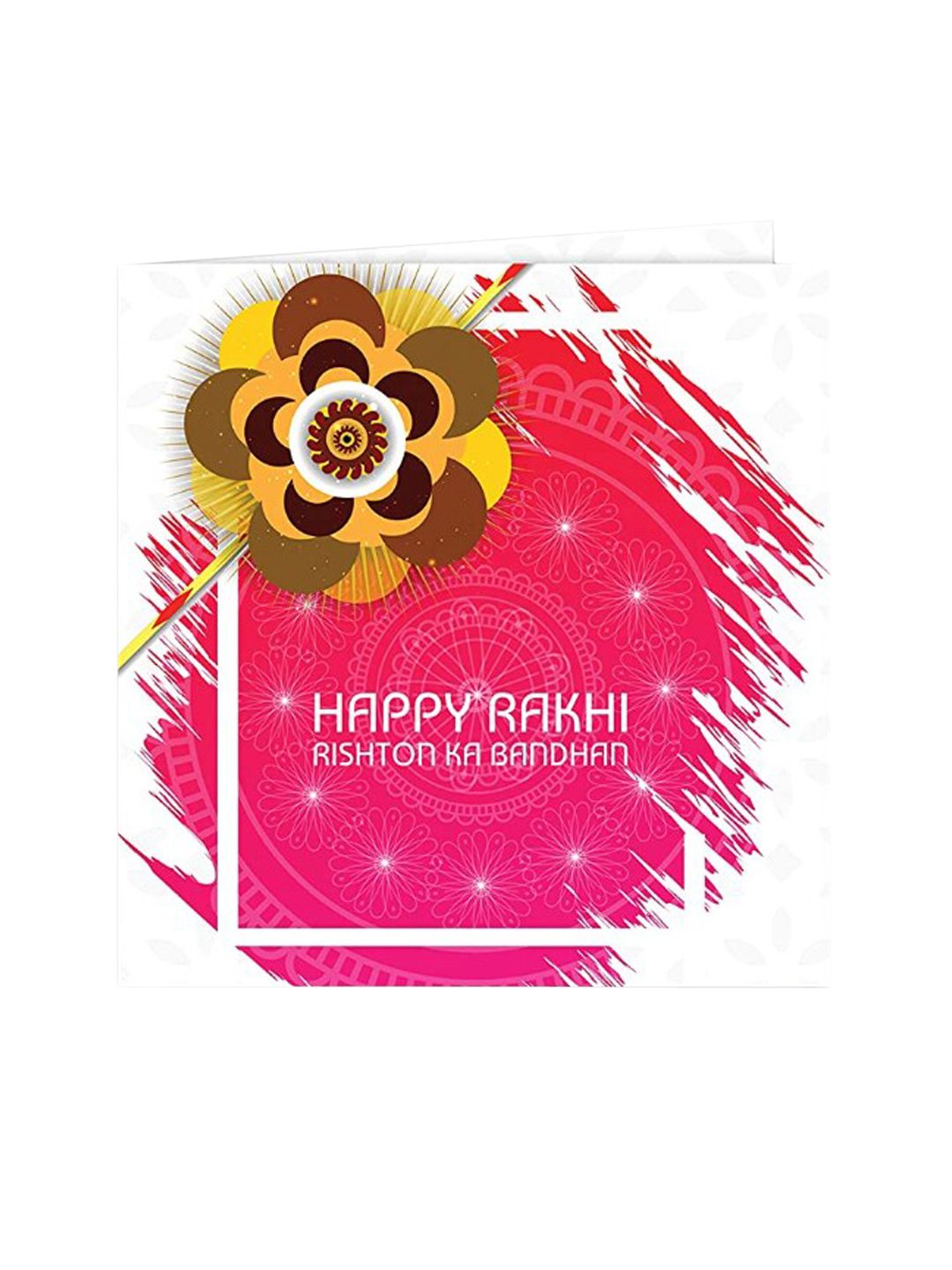 Anouk Set Of 2 Stone Studded Rakhi Greeting Card & Roli Chawal