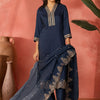 Dhiyona IE Women Ethnic Motifs Embroidered Regular Thread Work Kurta with Trousers & With Dupatta