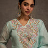 Dhiyona IE Women Floral Embroidered Kurta with Trousers & Dupatta