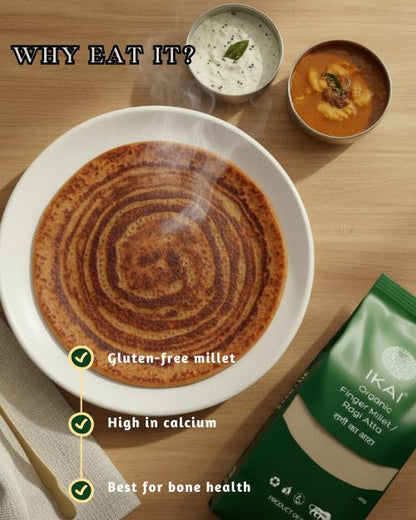 IKAI Organic Finger Millet/Ragi Atta