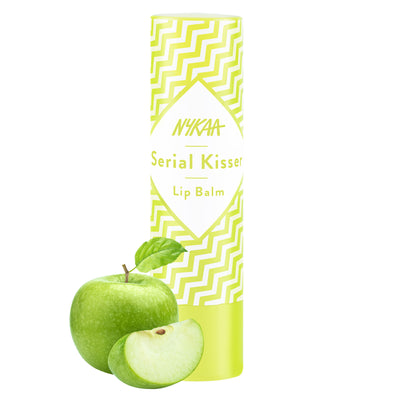 Nykaa Serial Kisser Moisturising Lip Balm With Shea Butter & Vitamin E - Green Apple