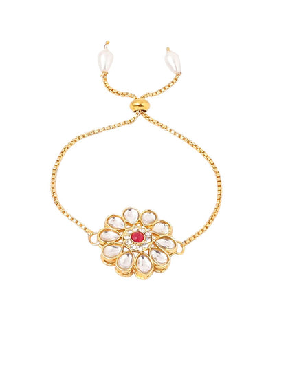 Anouk Kundan Studded And Beaded Bhaiya Bhabhi Rakhis With Roli Chawal