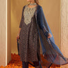 Indyancart IE Ethnic Motifs Printed Pure Cotton Straight Kurta With Trousers & Dupatta