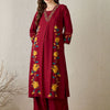 Dhiyona IE Women Floral Printed Regular Thread Work Kurta with Palazzos