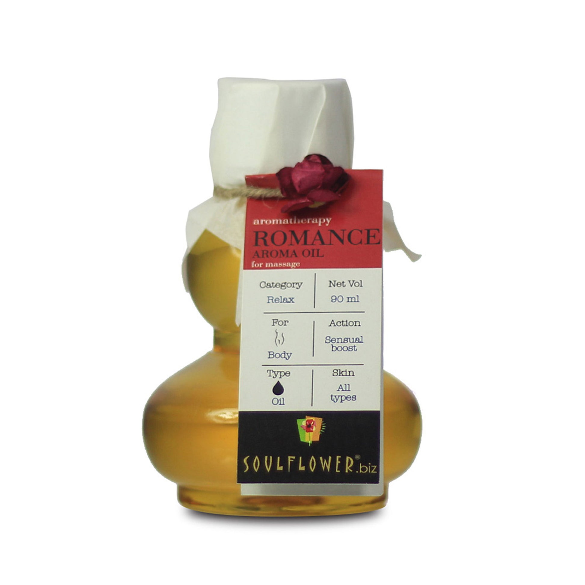Soulflower Romance Aroma Massage Oil for Muscle Relaxation, Aromatherapy, Couple, Men & Women