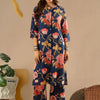 Indyancart IE Women Floral Printed Regular Kurta with Trousers