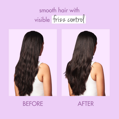 Love Beauty And Planet argan oil and lavender shampoo for dry, frizzy hair, sulfate-free hair care product showing the shampoo bottle.