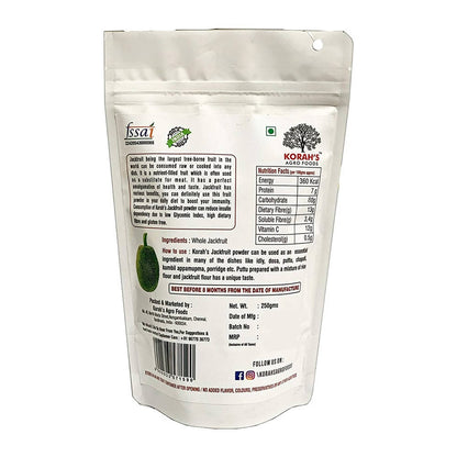 Korah's Green Jackfruit Powder | Gluten Free Raw Green Jack Fruit Flour | Kathal Powder Control Blood Sugar Levels, Healthy Diet Immunity Booster
