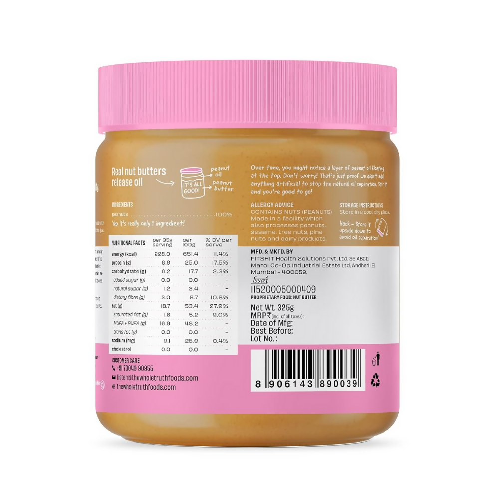 The Whole Truth Unsweetened Peanut Butter - Creamy