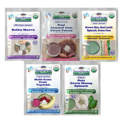 TummyFriendly Foods Organic Stage3 Sprouted Porridge Mixes Trial Packs Combo