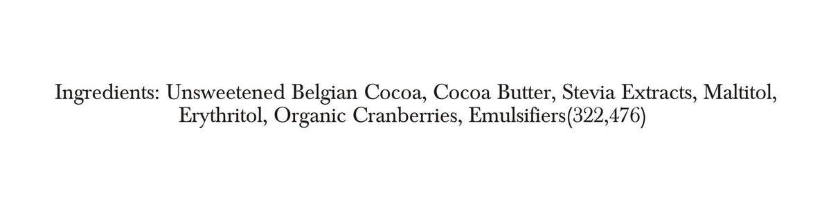 Zevic 70% Dark Belgian Couverture Chocolate with Organic Cranberries