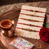 Dhiyona Set Of 5 Multicolor Designer Thread Rakhi With Roli Chawal Chandan Mishri