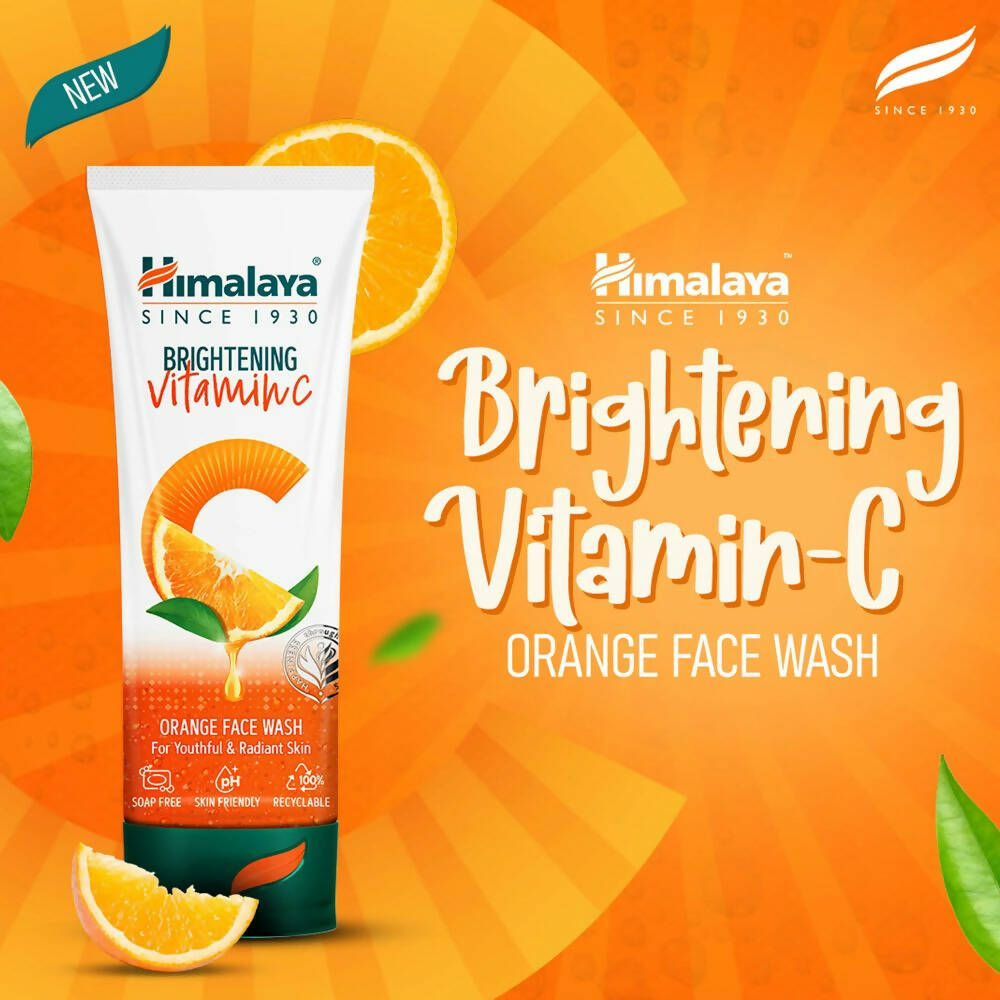 Himalaya Herbals Brightening Vitamin C Orange Face Wash - Indyancart