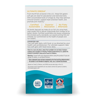 Nordic Naturals Ultimate Omega in Fish Gelatin Softgels - Lemon Flavor