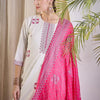 Dhiyona IE Women Ethnic Motifs Embroidered Cotton Kurta with Trousers & Dupatta