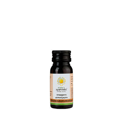 Kerala Ayurveda Erandasukumaram Ayurvedic oil bottle with traditional packaging, used for wellness and natural healing.