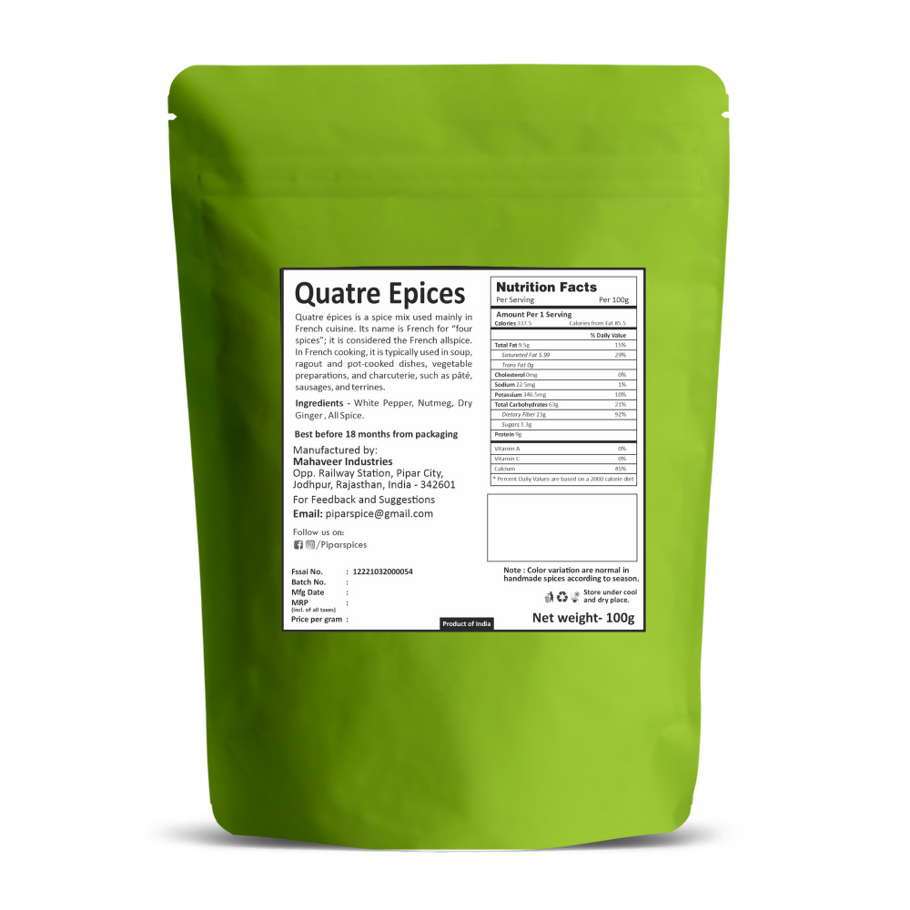 Pipar Spices Quatre Epices (French Four Spice)