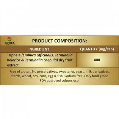 Sewfa Naturals Triphala Extract Capsules
