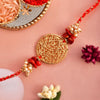 Dhiyona Gold-Toned Pearl-Beaded Rakhi With Roli Chawal & Greeting Card