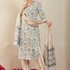 Dhiyona IE Women Ethnic Motifs Printed Regular Pure Cotton Kurta with Trousers & With Dupatta